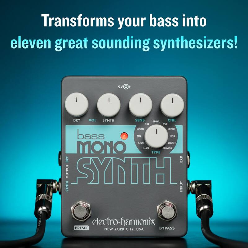 Pedal de sintetizador de baixo Electro-Harmonix Bass Mono Synth